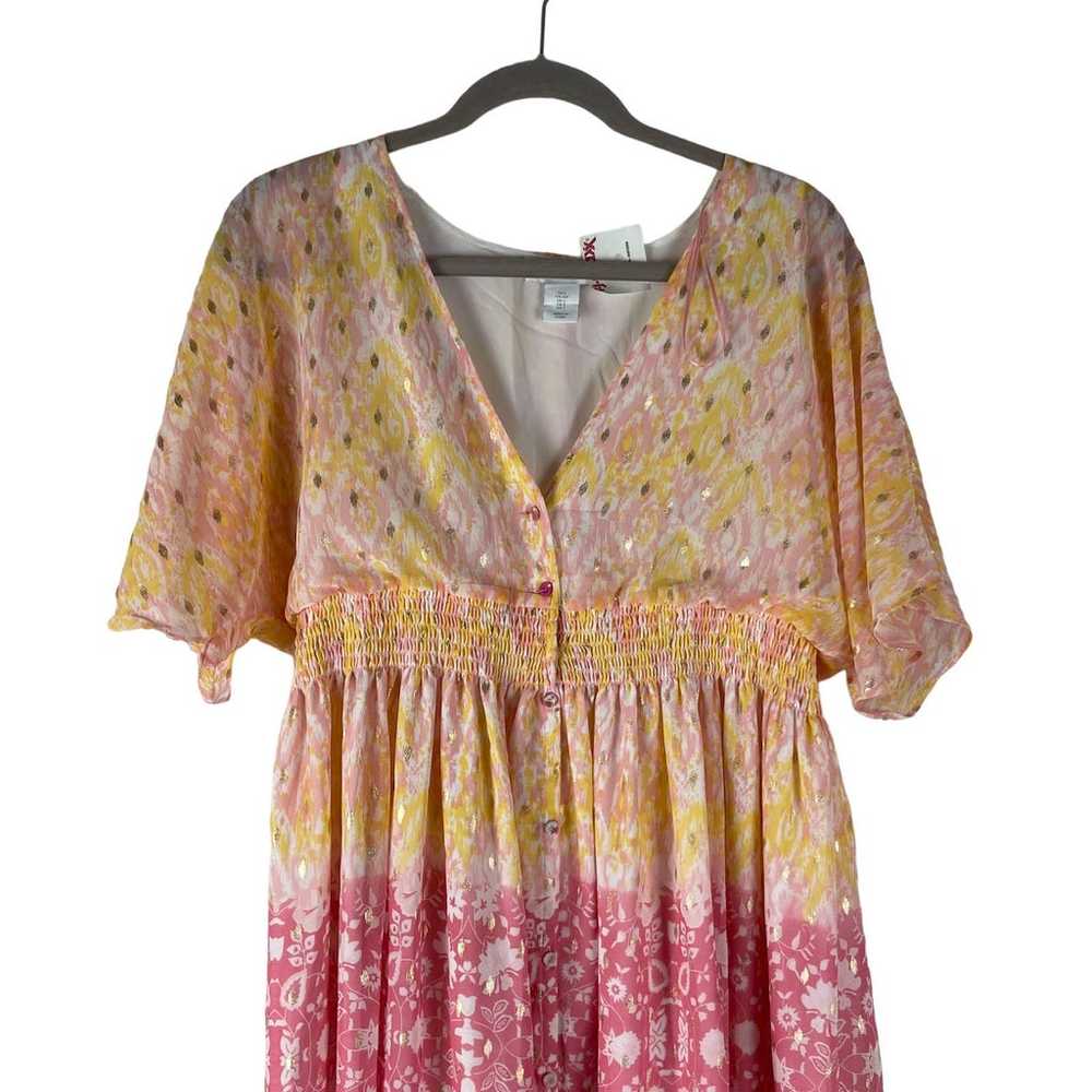 House of Harlow 1960 Dress Womens Small Pink Prin… - image 2