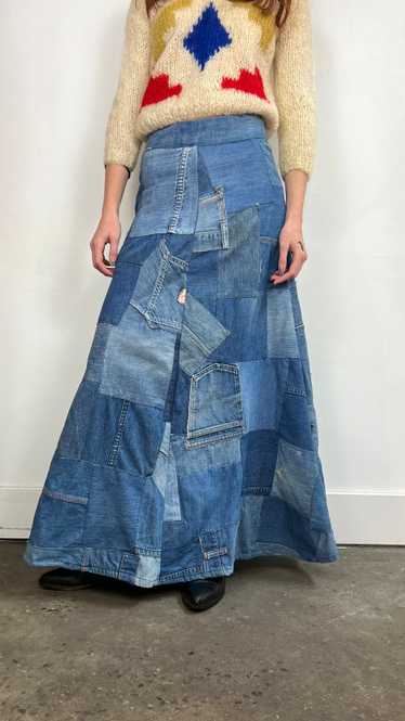 SHENGPALAE Irregular Patchwork Denim Skirt For Women Korean Fashion  Contrast Color Casual Midi Summer 2023 Tide Clothes 5R809 - AliExpress