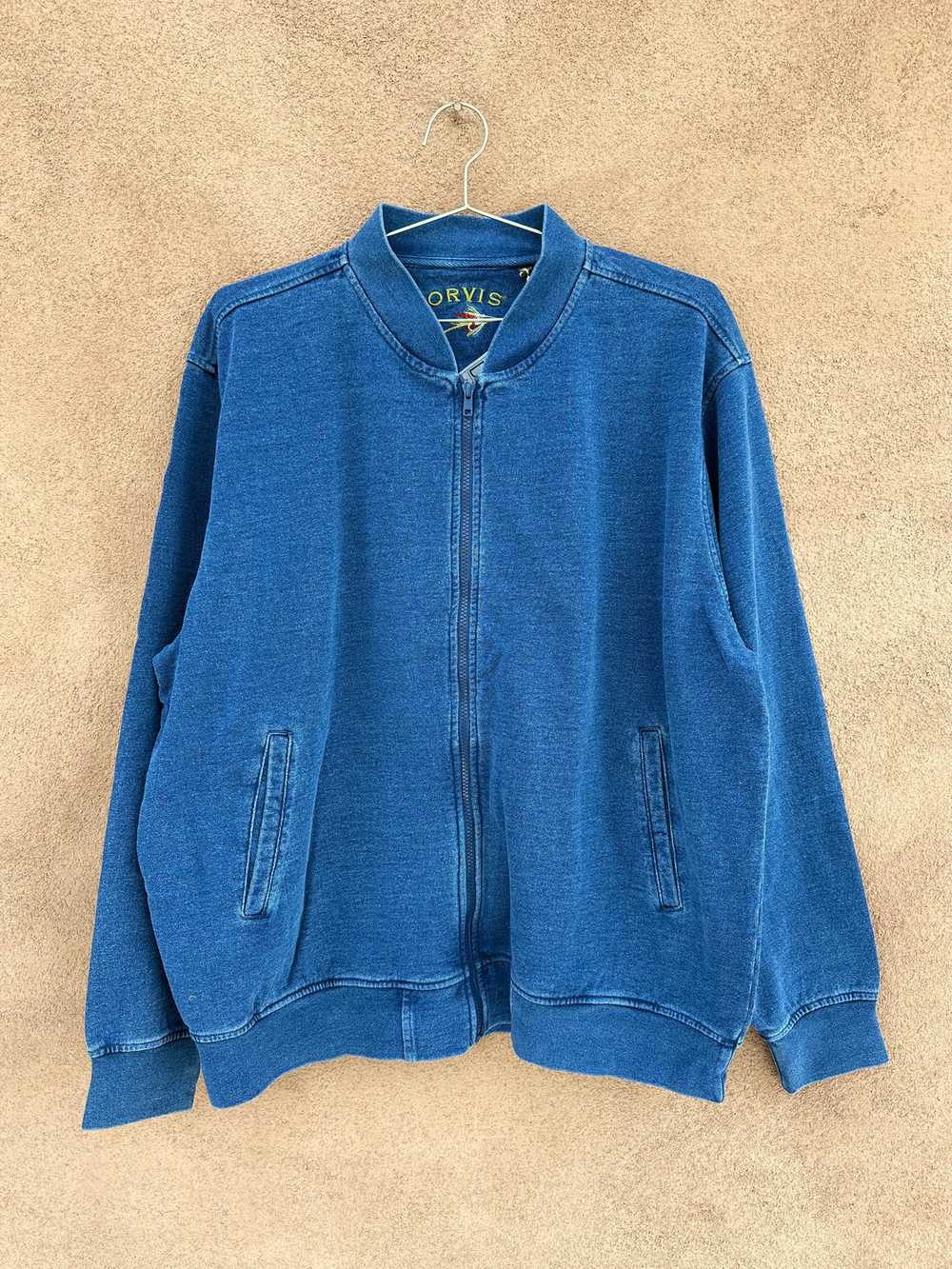 NWT Orvis Indigo Cotton Denim Sweatshirt - image 1