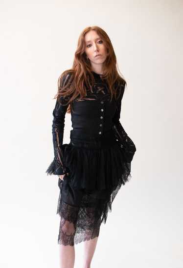 Black Lace Skirt | Romeo Gigli AW 1987 - image 1