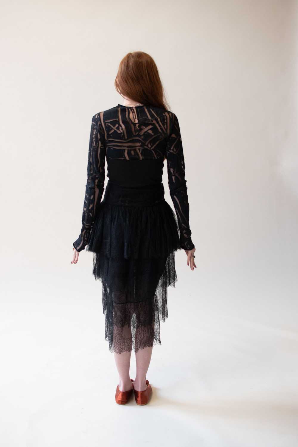Black Lace Skirt | Romeo Gigli AW 1987 - image 3