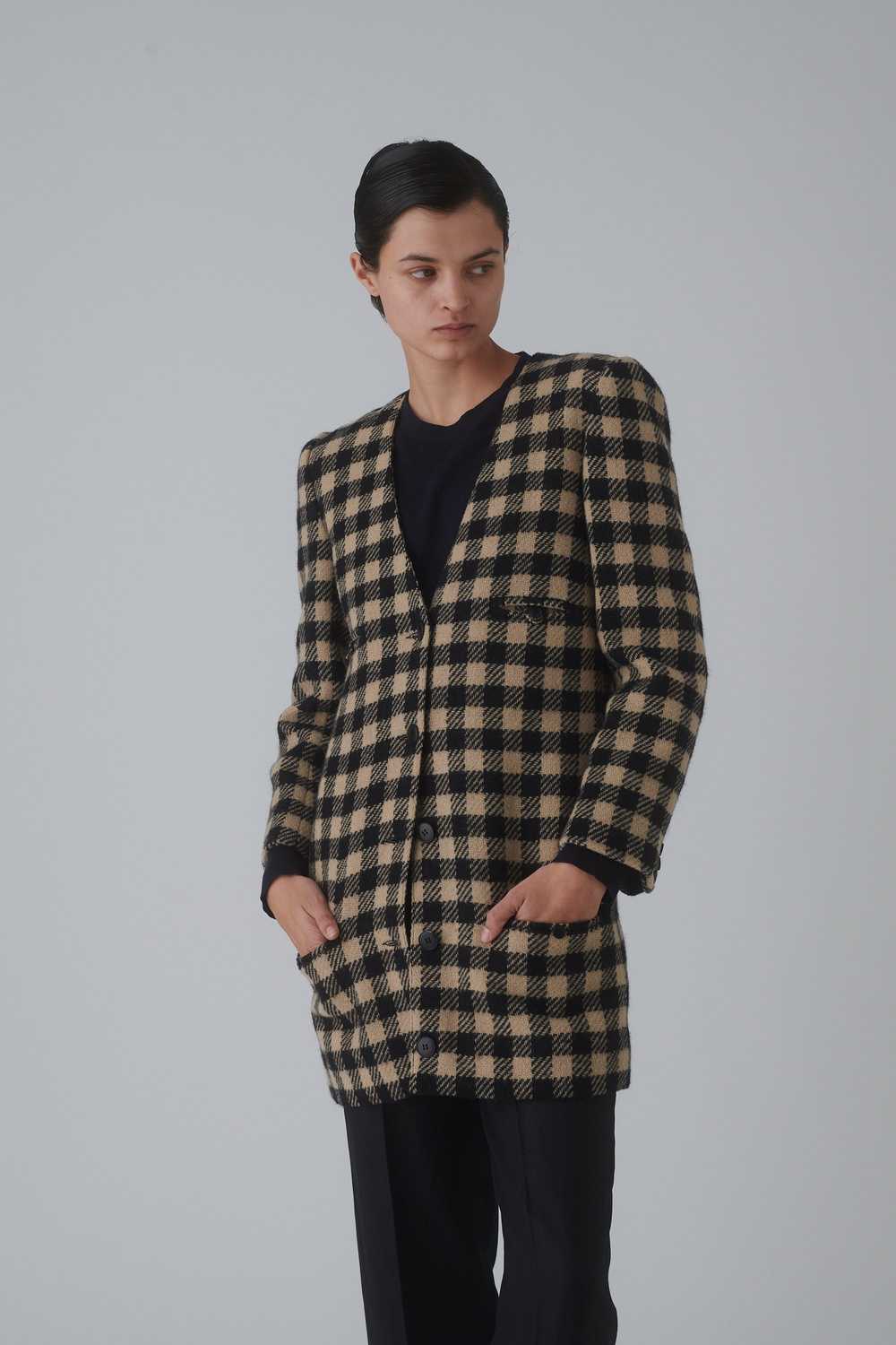 Sonia Rykiel Wool Check Coat - image 3