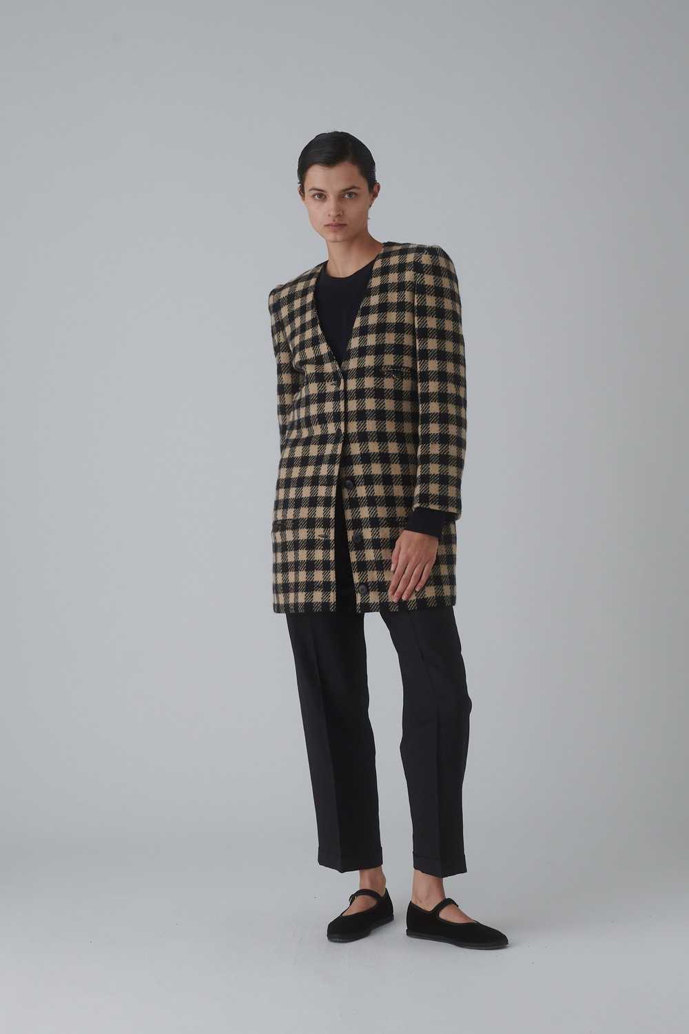 Sonia Rykiel Wool Check Coat - image 4