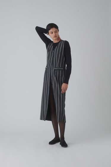 Vintage Striped Long Waistcoat