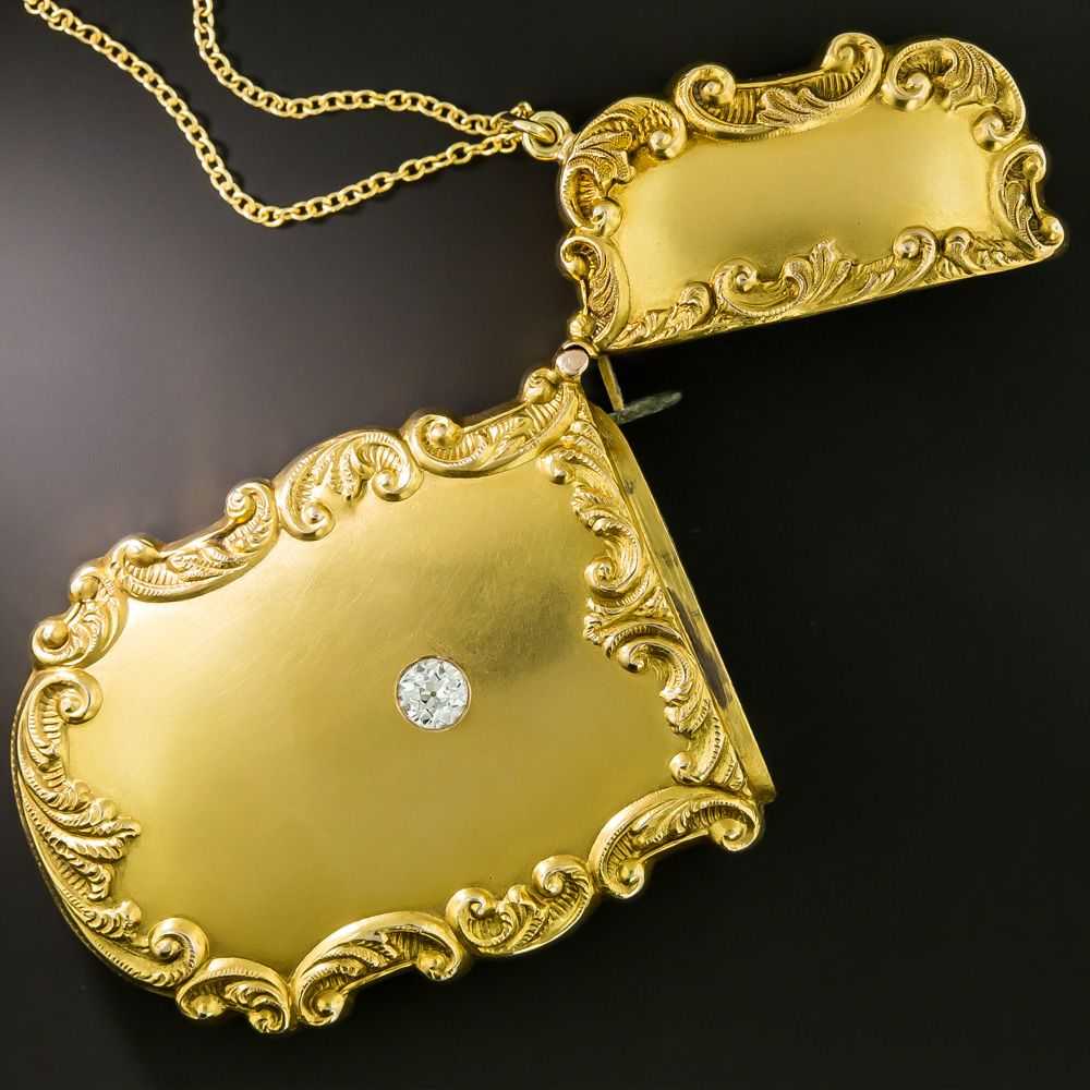 Victorian Match Safe with Diamond Pendant - image 3