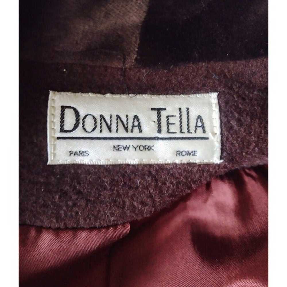 Vintage Donna Tella Heavy Wool Velvet Coatigan Si… - image 9