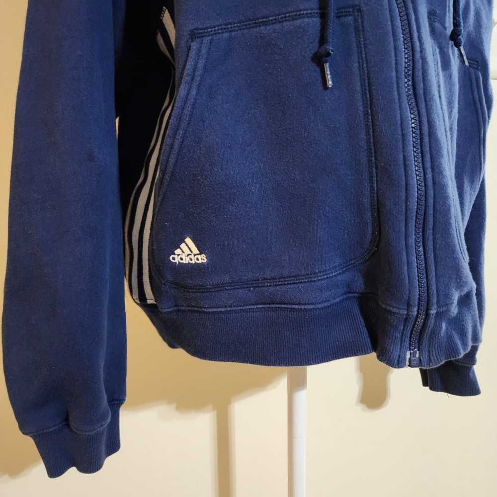 RARE FIND Vintage Adidas Navy Blue Zip-up Fleece … - image 5
