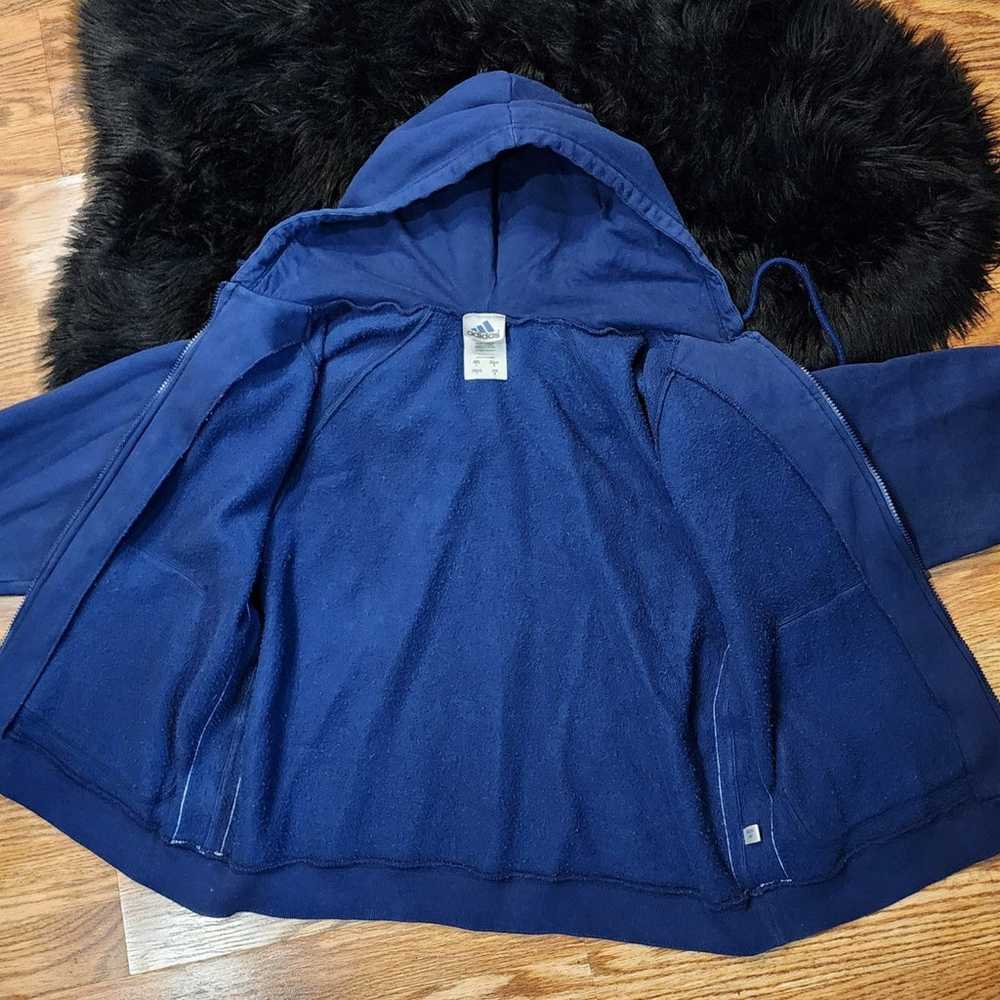 RARE FIND Vintage Adidas Navy Blue Zip-up Fleece … - image 8