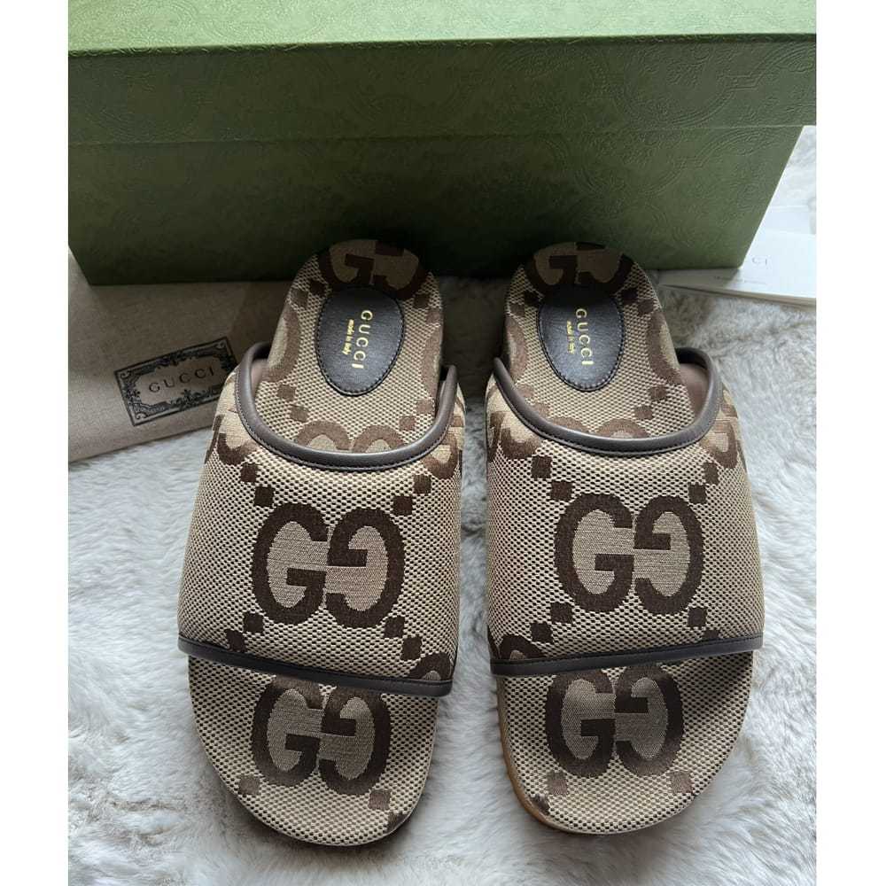 Gucci Double G cloth sandal - image 8