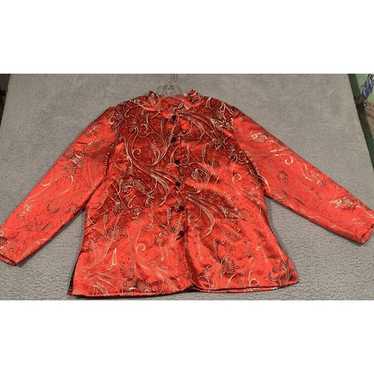 Vintage Dressbarn Red Paisley Kimono Like Jacket … - image 1