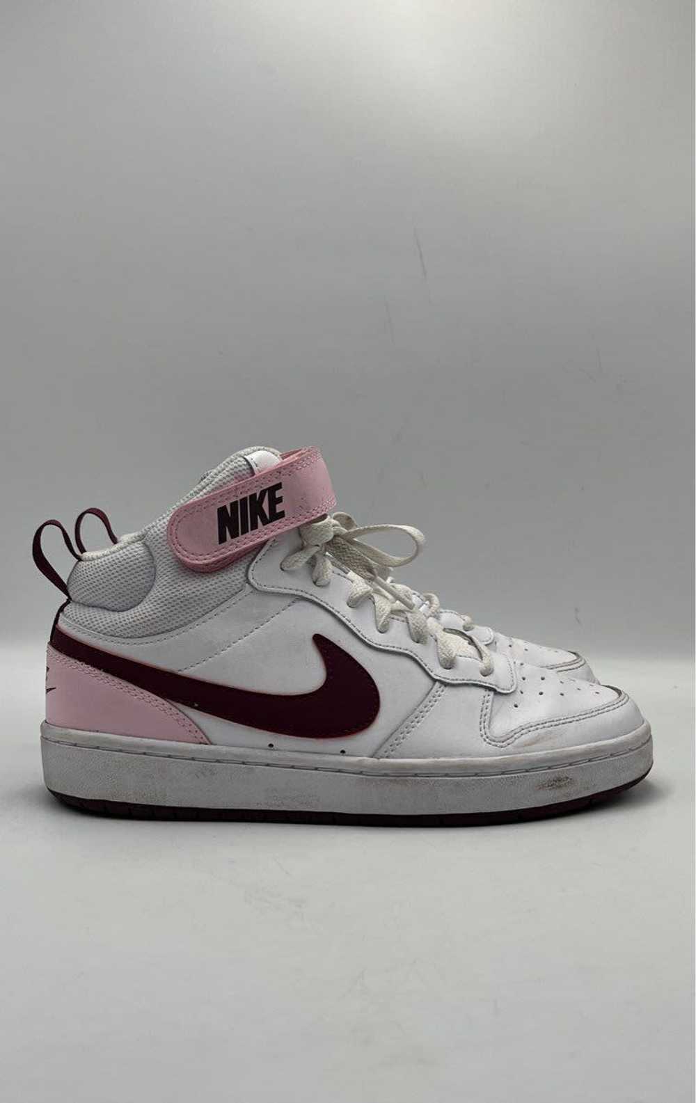 Nike Girls Court Borough Mid 2 White Red Pink Sne… - image 1