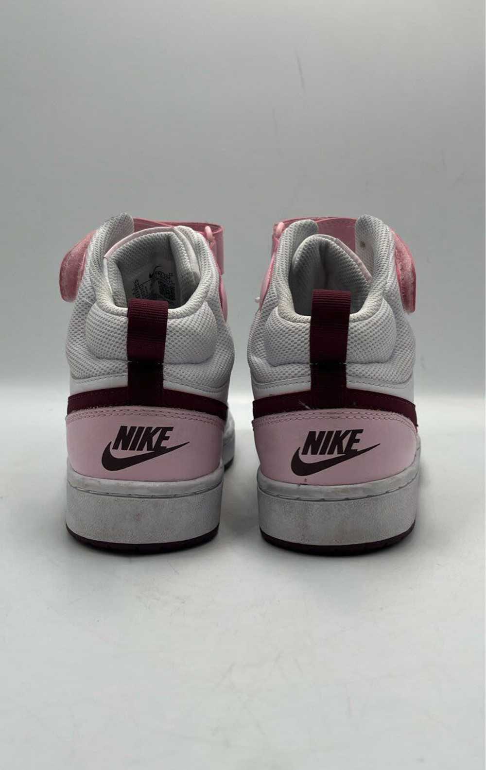 Nike Girls Court Borough Mid 2 White Red Pink Sne… - image 3