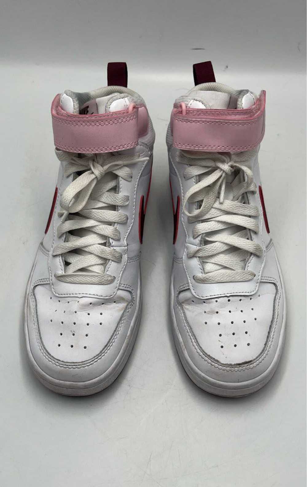 Nike Girls Court Borough Mid 2 White Red Pink Sne… - image 4