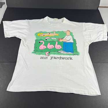 VTG 90s Mr Yardwork Funny Humor Shirt Fits Medium 
