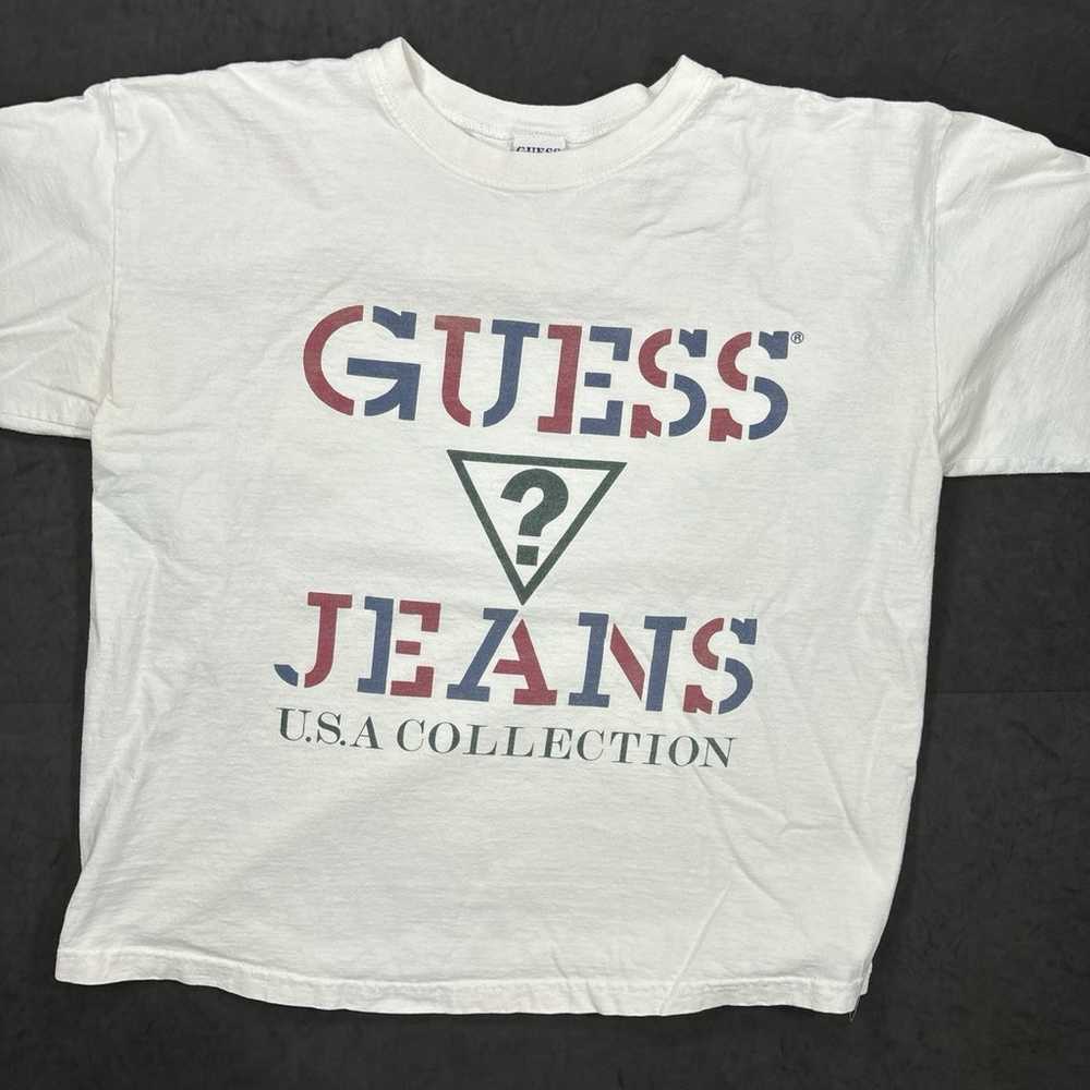 Vintage 90s Guess Jeans large print graphic logo … - image 2