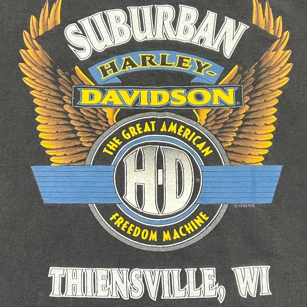 90s Harley Davidson Loud Pipes Save Lives Tee - image 9