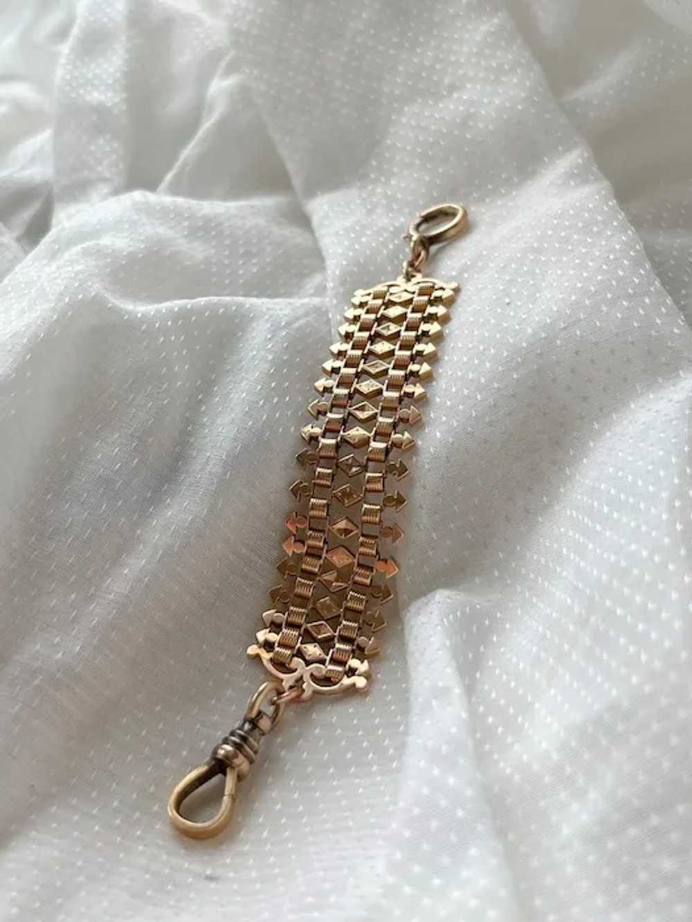 Ornamental 12mm Pink Gold Watch Fob - image 4