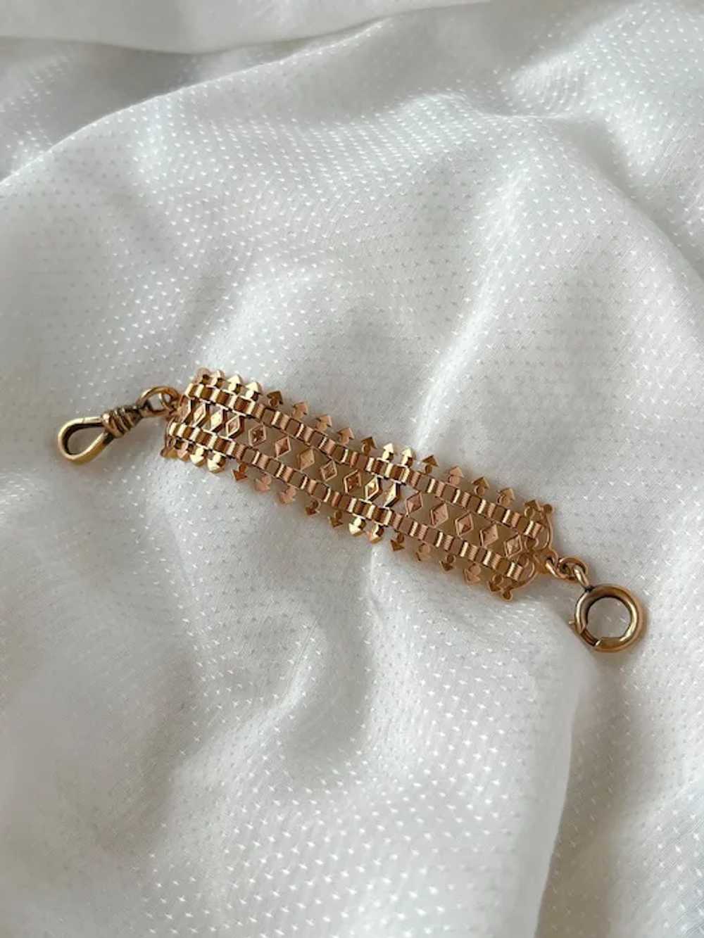 Ornamental 12mm Pink Gold Watch Fob - image 5