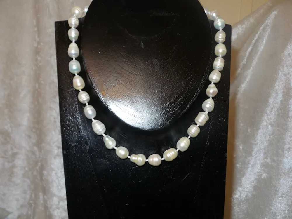 Cultured Pearl Necklace with Sterling Silver Clasp - image 8