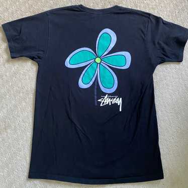 Stussy Floral Flower T-Shirt Skateboarding Street… - image 1