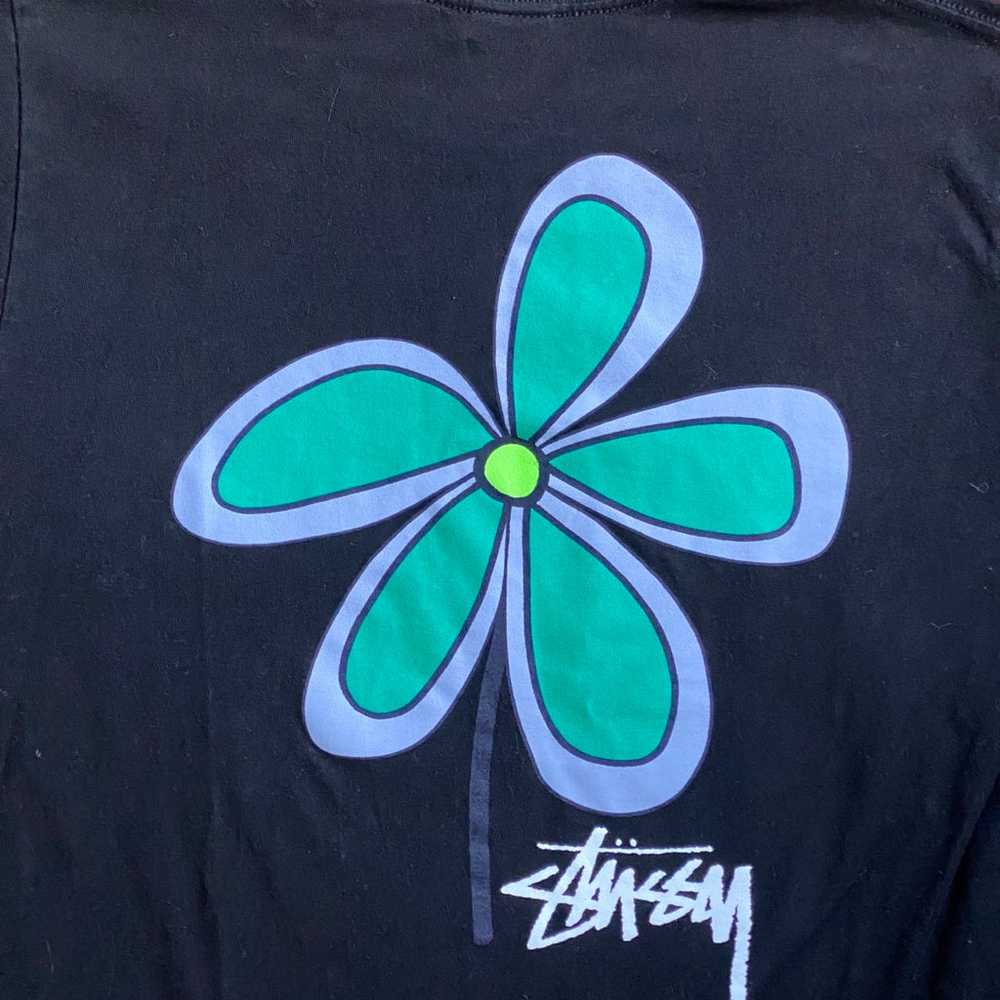 Stussy Floral Flower T-Shirt Skateboarding Street… - image 2