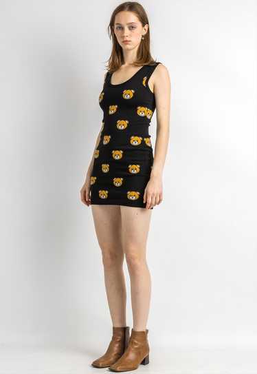 Rare Moschino Black Teddy Bear Knit Dress XS 5941 - image 1