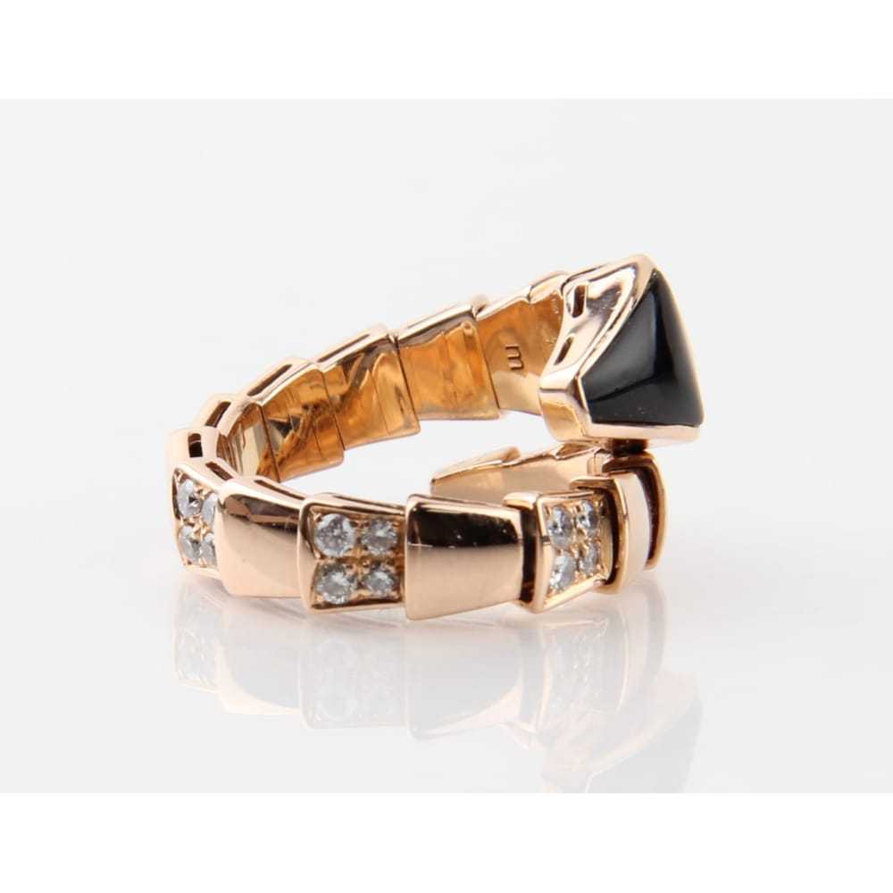 Bvlgari Serpenti pink gold ring - image 6