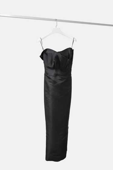Designer Jacques Fath Black Silk Gown