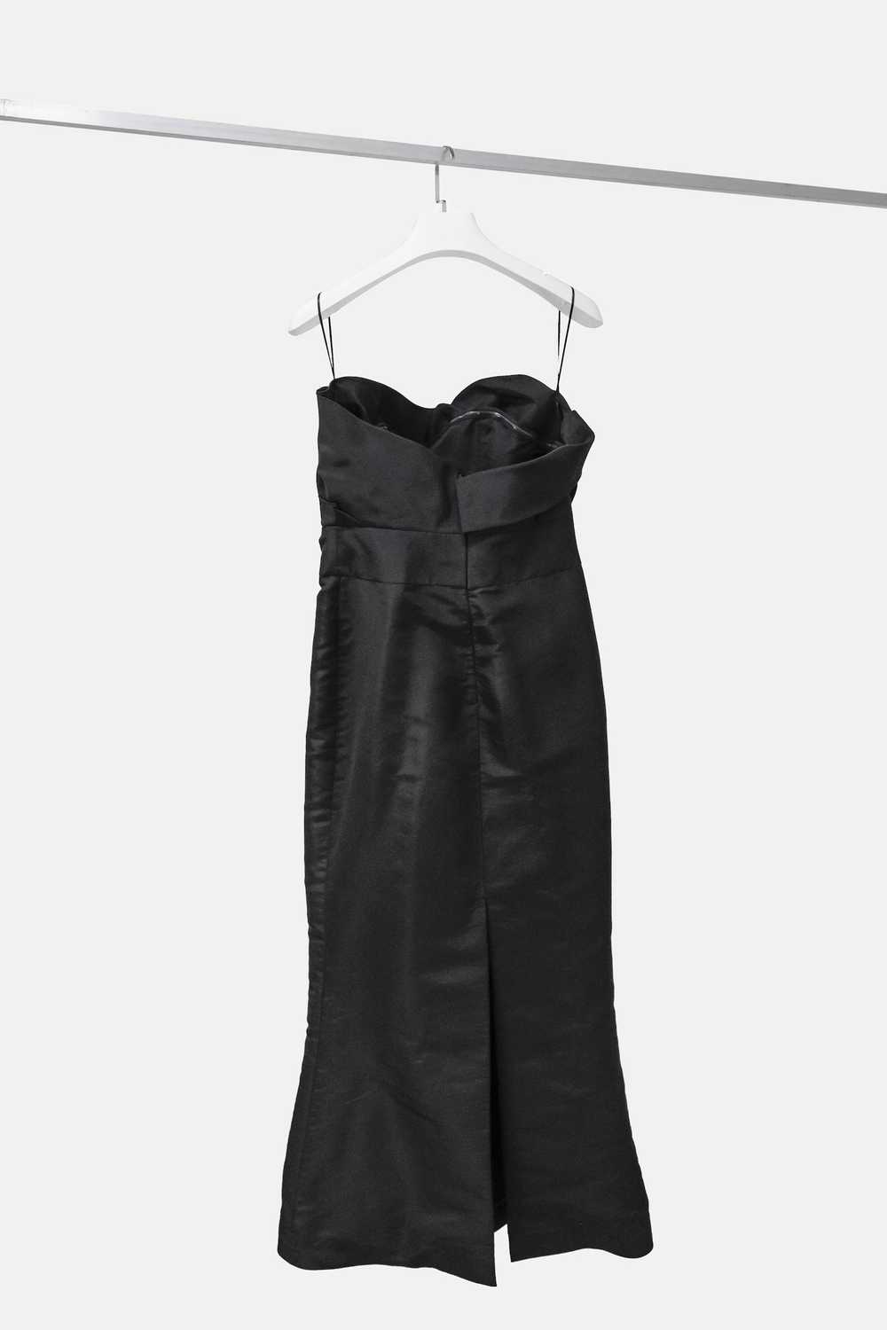 Designer Jacques Fath Black Silk Gown - image 2
