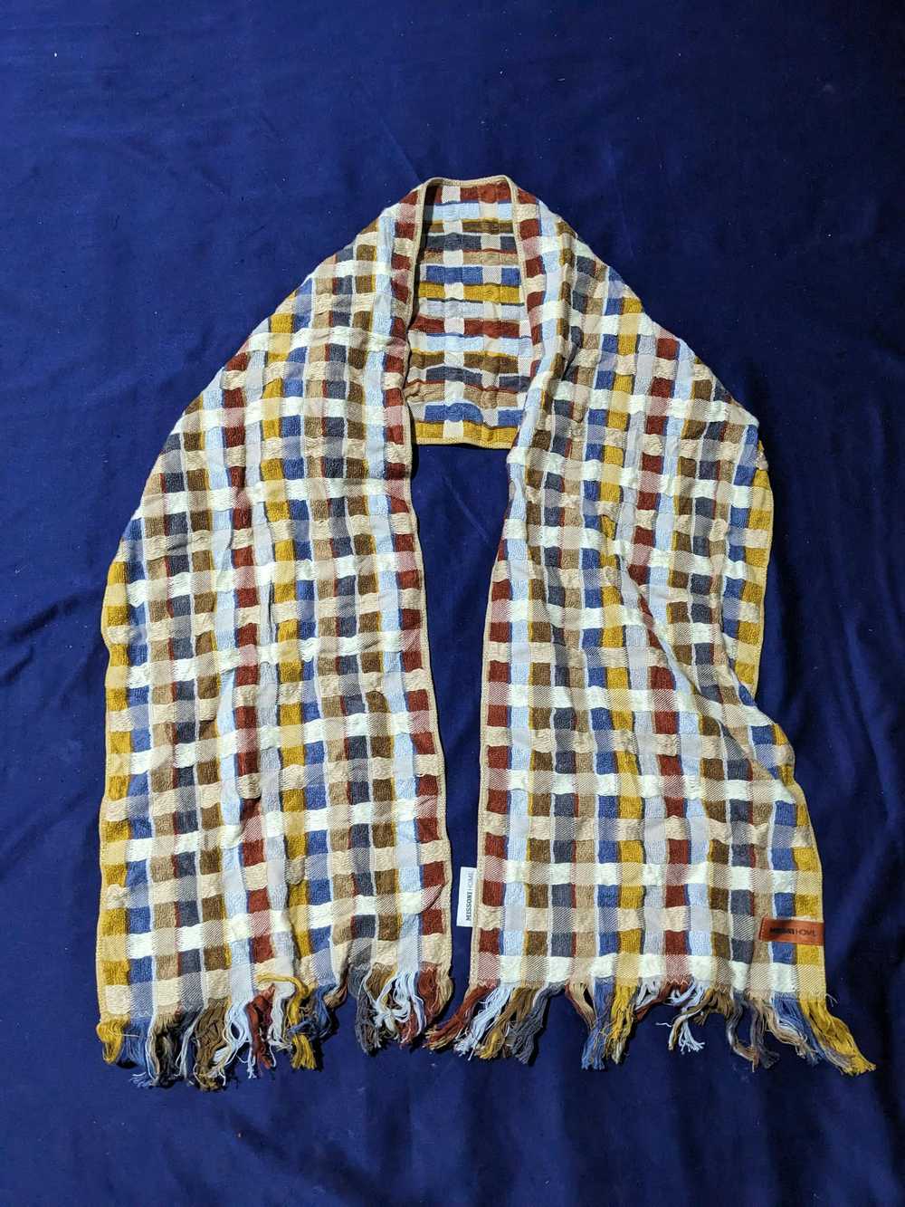 Missoni Missoni Multi Color Checked Scarf - image 1