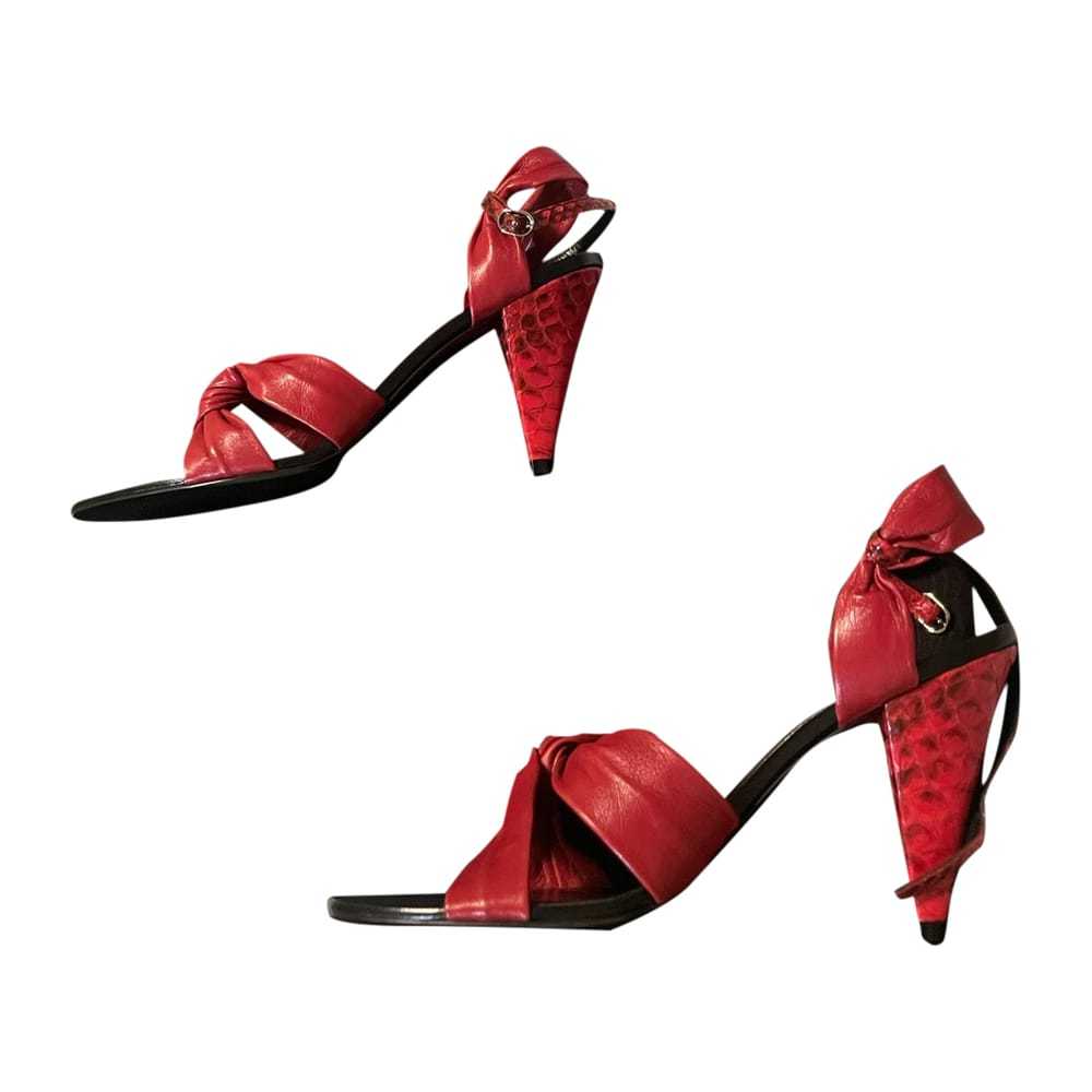 Celine Triangle Heel python heels - Gem