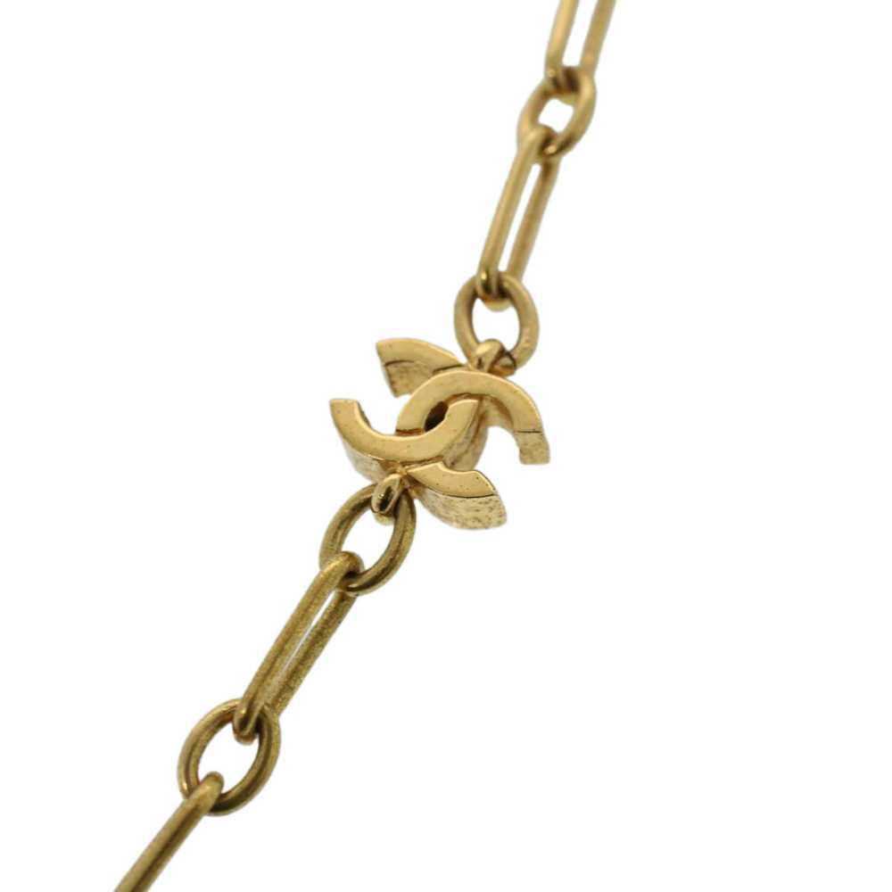 Chanel CHANEL COCO Mark Necklace Gold Tone CC Aut… - image 3