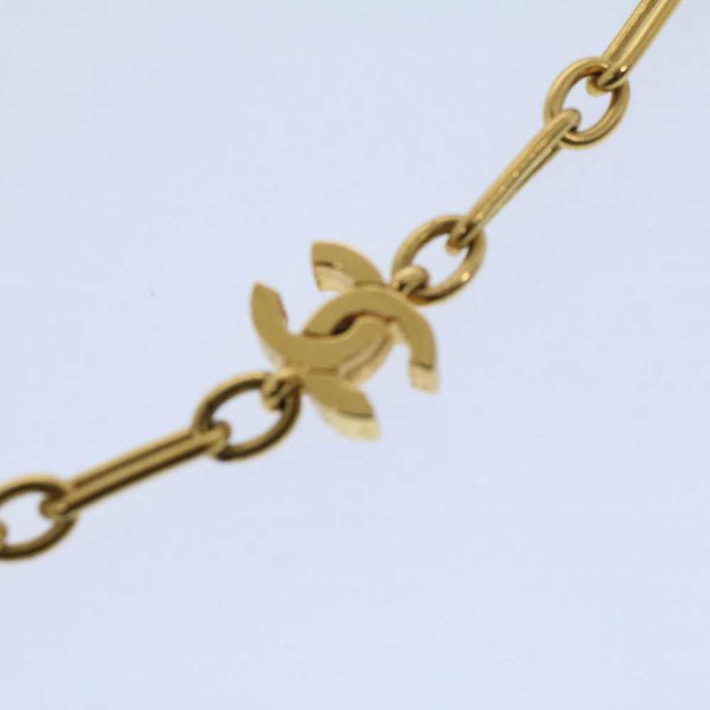 Chanel CHANEL COCO Mark Necklace Gold Tone CC Aut… - image 4