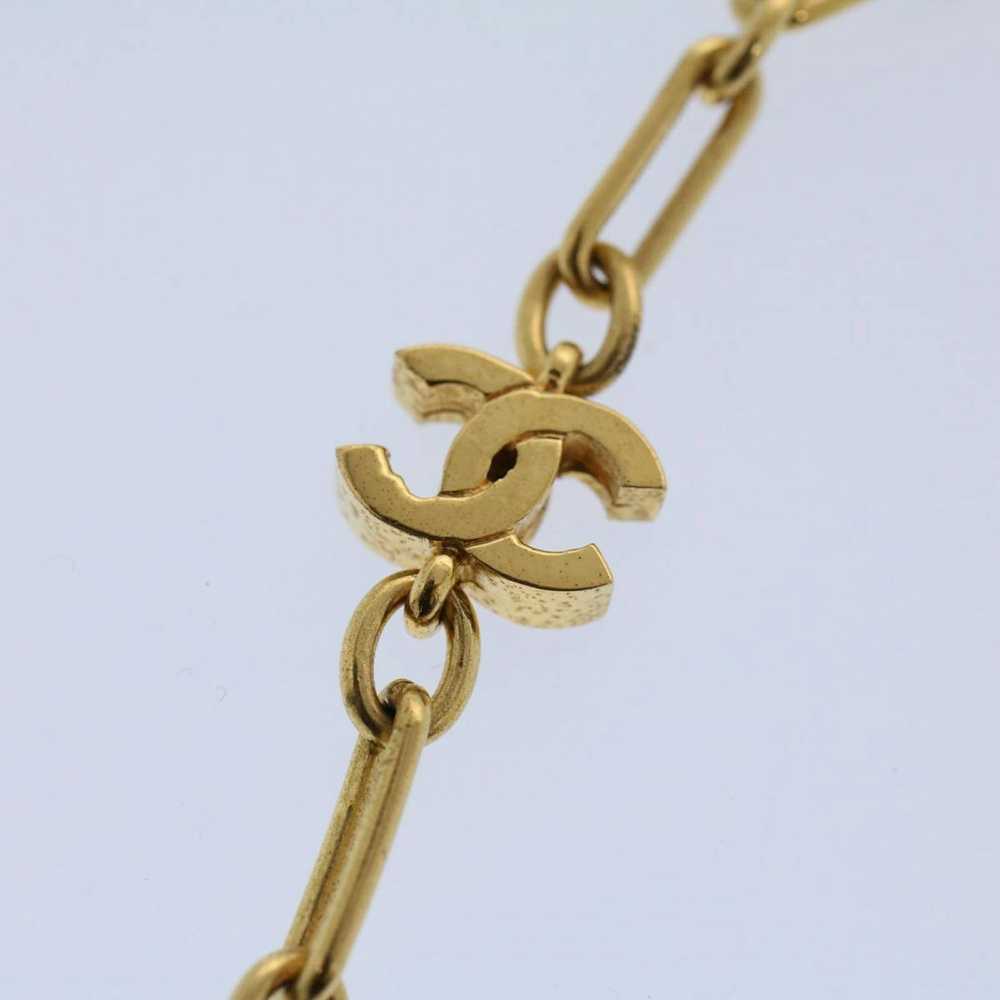 Chanel CHANEL COCO Mark Necklace Gold Tone CC Aut… - image 5