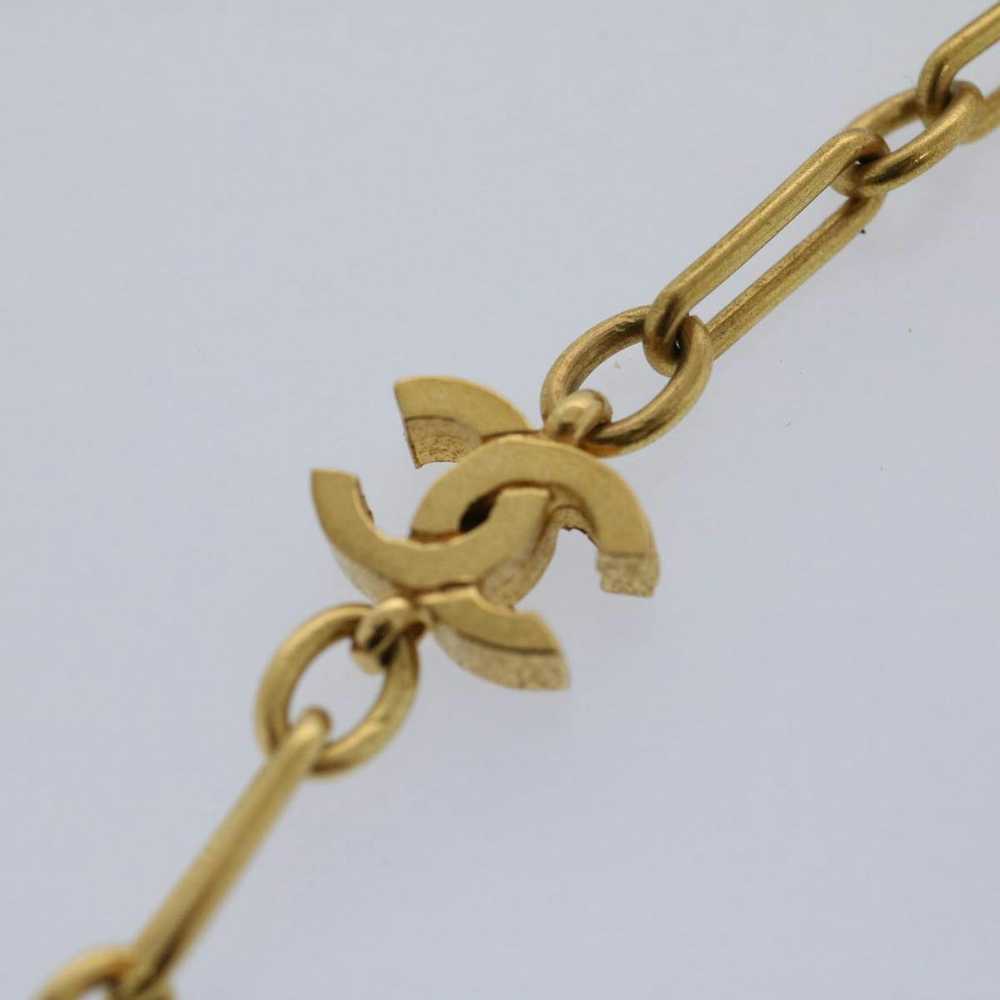 Chanel CHANEL COCO Mark Necklace Gold Tone CC Aut… - image 6