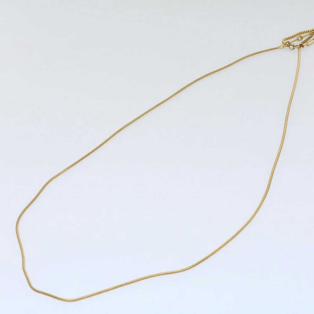 Chanel CHANEL COCO Mark Necklace Gold Tone CC Aut… - image 7