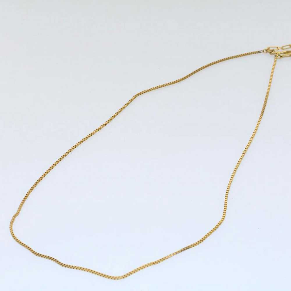 Chanel CHANEL COCO Mark Necklace Gold Tone CC Aut… - image 8