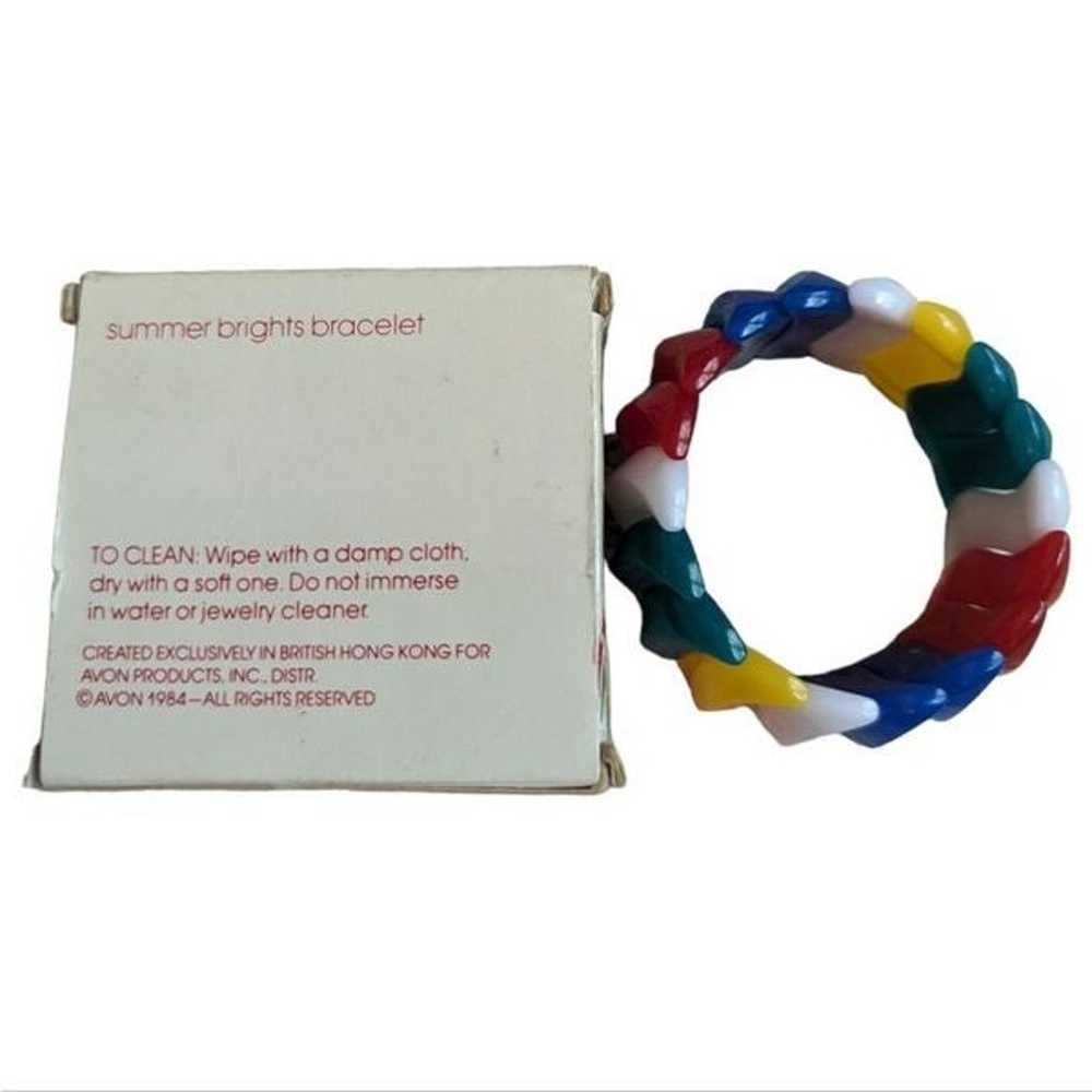 Vintage Avon rainbow chunky bracelet - image 3