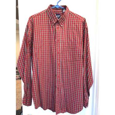 Gap GAP Large Red and Gray Men's Buttondown EUC - image 1