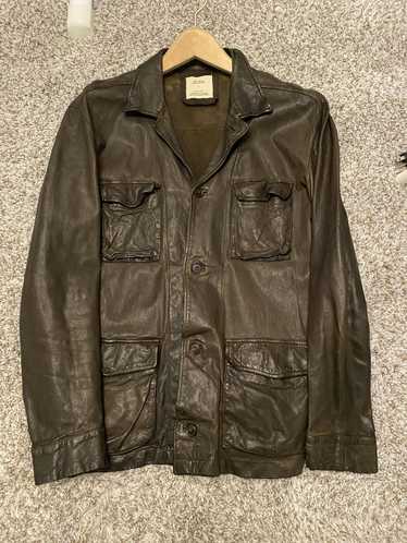 Billy Reid Billy Reid Leather Bomber Jacket
