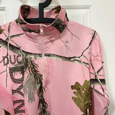 Realtree AP Women's Pink Camo Hooded Zip Up Jacket Size Medium 8