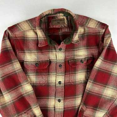 Orvis Orvis Flannel Plaid Button Jacket Heavy Long