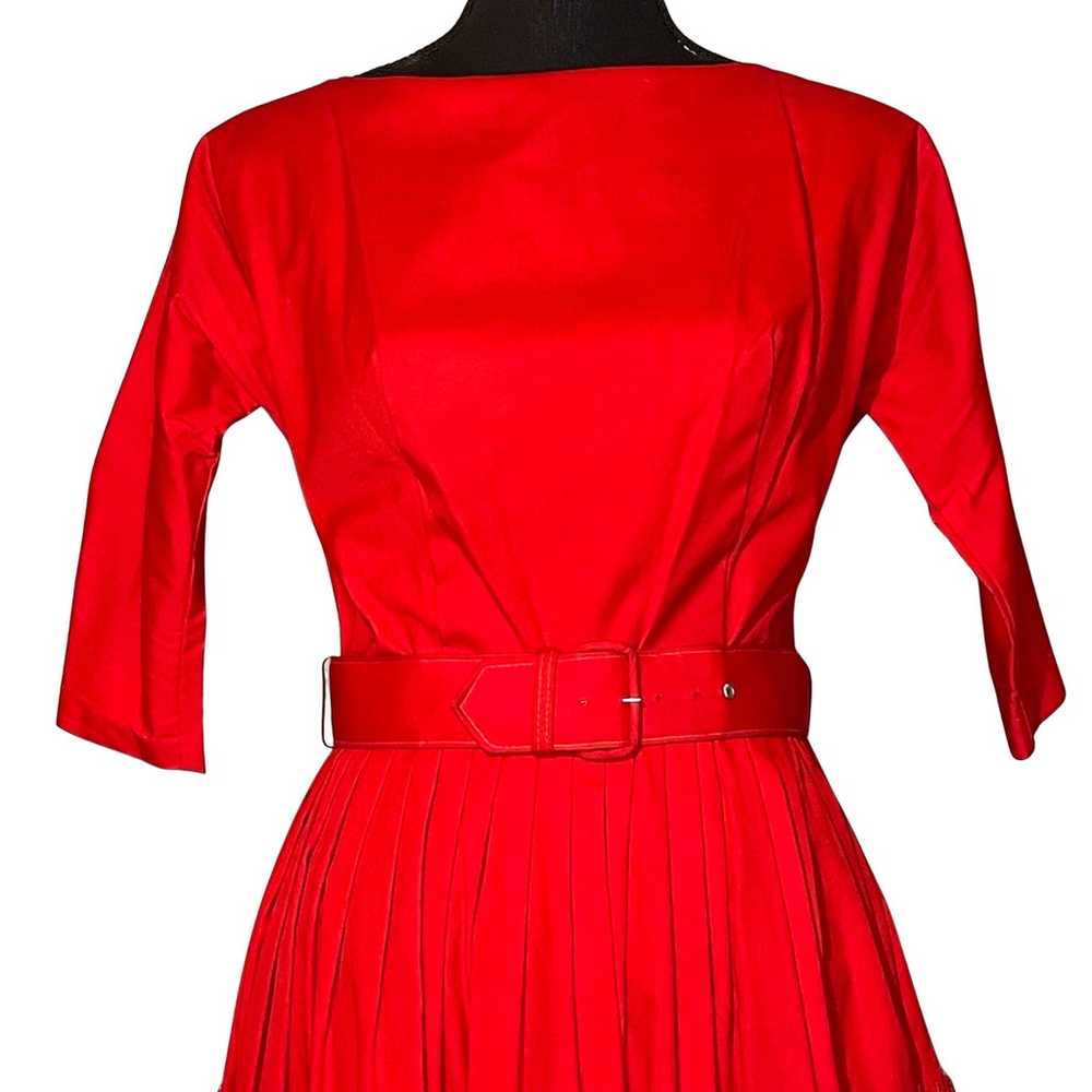 ALDENS Vintage 50's 60's Red Lace Full Skirt Belt… - image 2