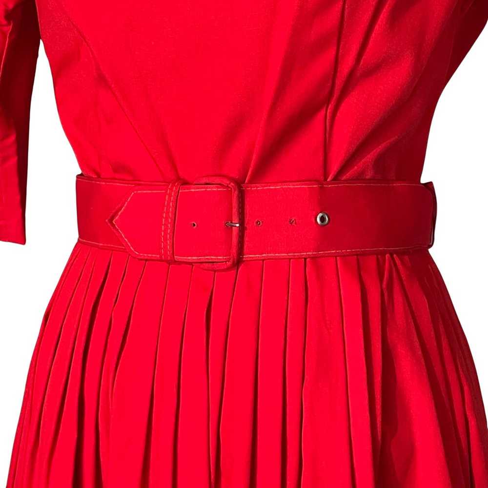 ALDENS Vintage 50's 60's Red Lace Full Skirt Belt… - image 3