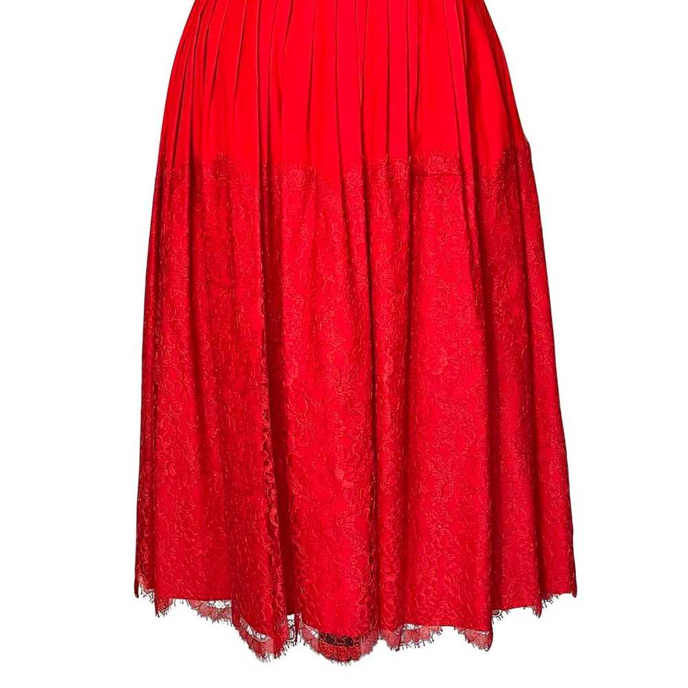 ALDENS Vintage 50's 60's Red Lace Full Skirt Belt… - image 4