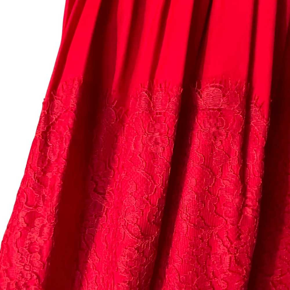 ALDENS Vintage 50's 60's Red Lace Full Skirt Belt… - image 6