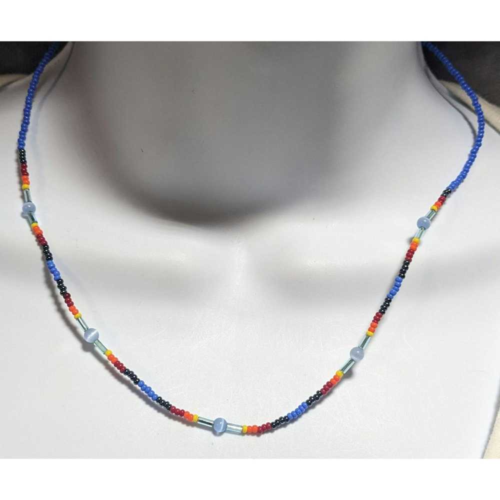 Other Rainbow Glass Beaded Necklace - image 1