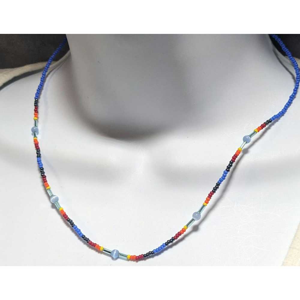 Other Rainbow Glass Beaded Necklace - image 4