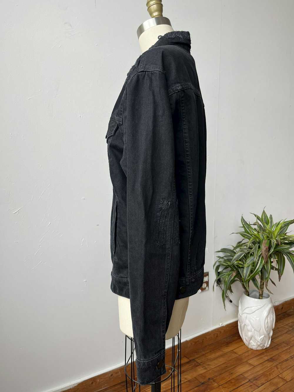 Iro Iro Taney Distressed Denim Jacket in Black - image 3
