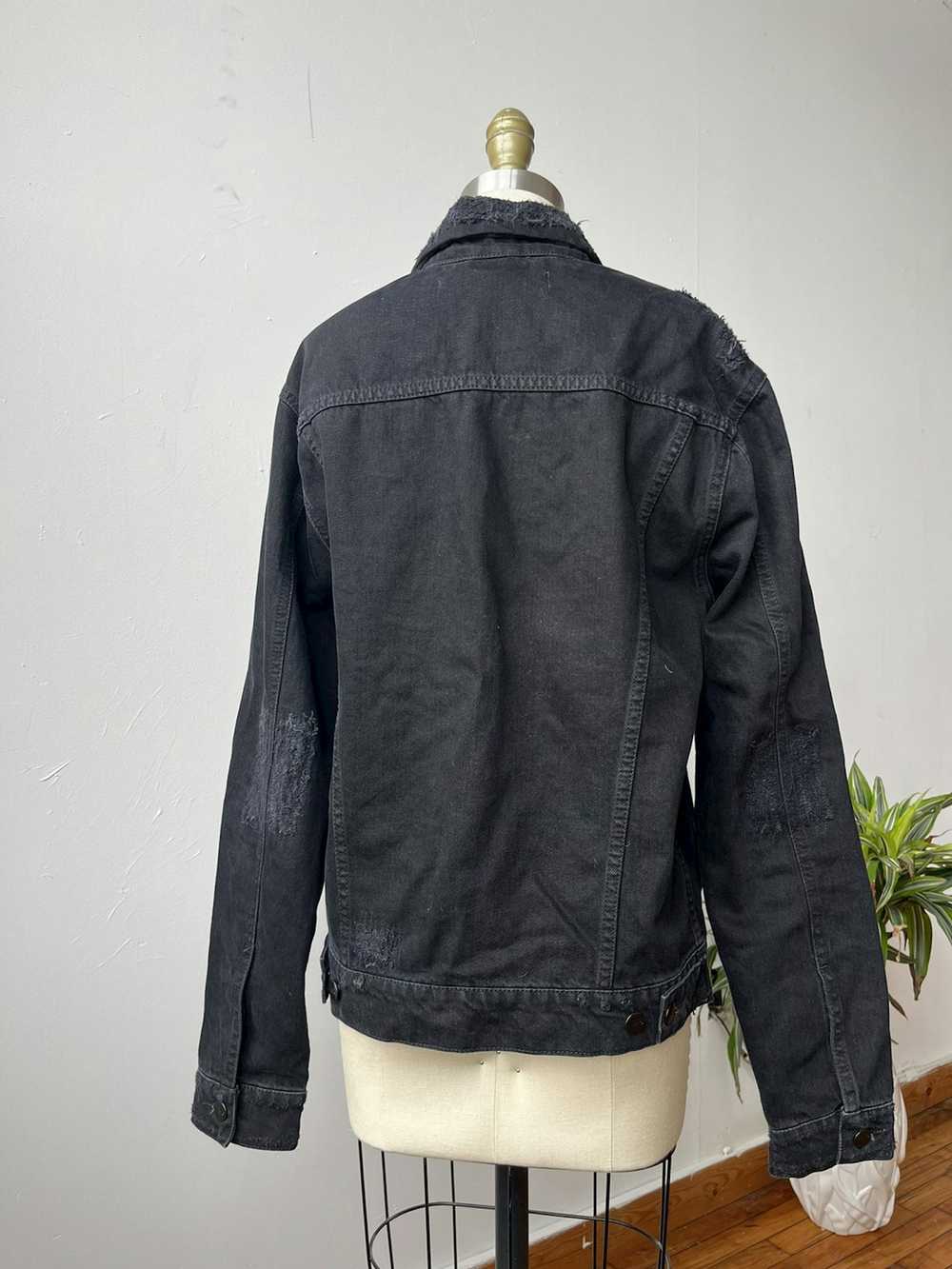 Iro Iro Taney Distressed Denim Jacket in Black - image 4